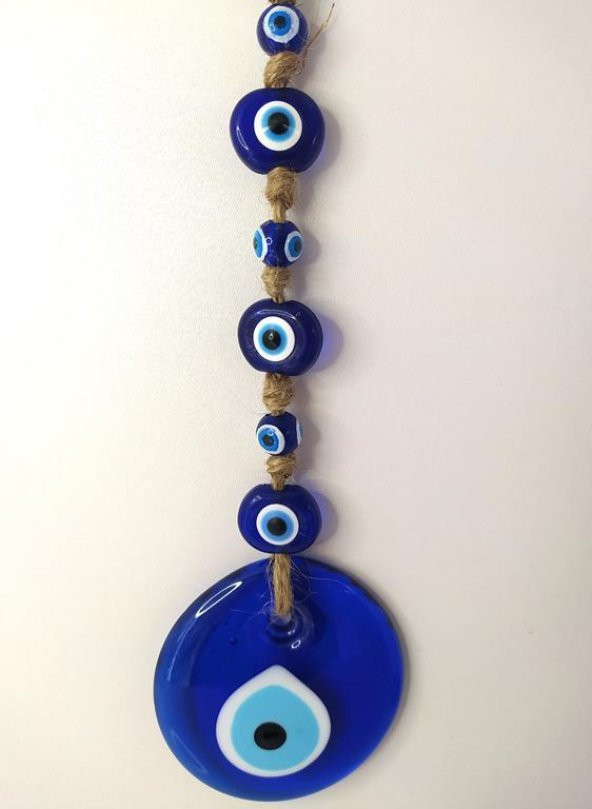 Cam Nazar Kötü Göz Kovucu Hand Made Ağaç Duvar Dekorasyonu Hasır Nazarlık Duvar Ağaç Ev Süsü - 2