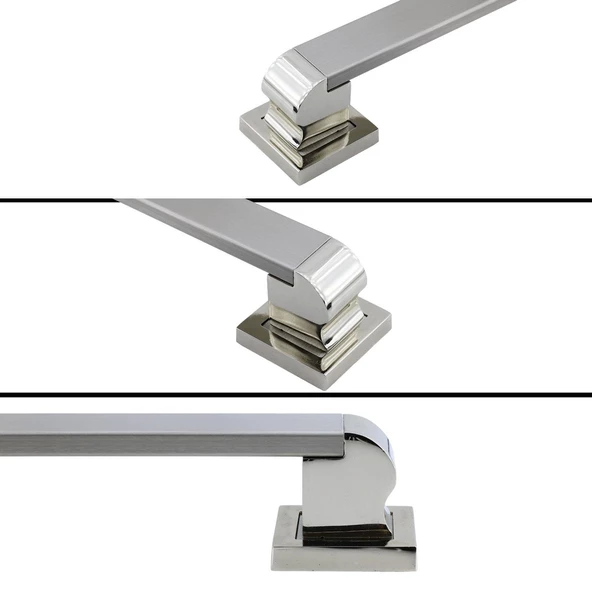 Bersel Sürgülü Kapı Çekme Kolu Tutma Kulpu Kulbu Çelik Dış Kapı Tutamağı Kol Saten 60 Cm - Resim 4