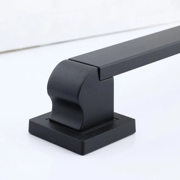 Bersel Sürgülü Kapı Çekme Kolu Tutma Kulpu Kulbu Çelik Dış Kapı Tutamağı Kol Siyah 40 Cm - 5
