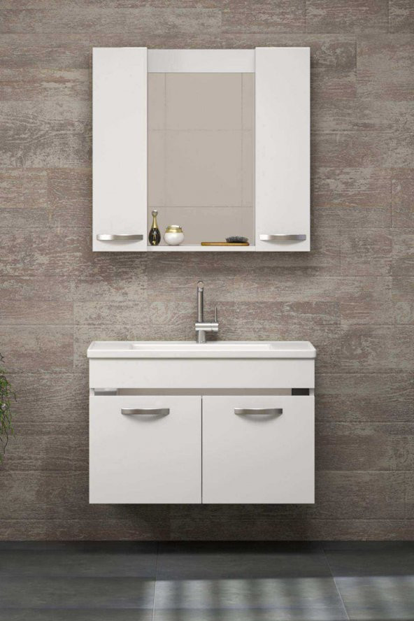 SAFİR BEYAZ 80 cm Banyo Takımı-- HAZIR KURULU - 3