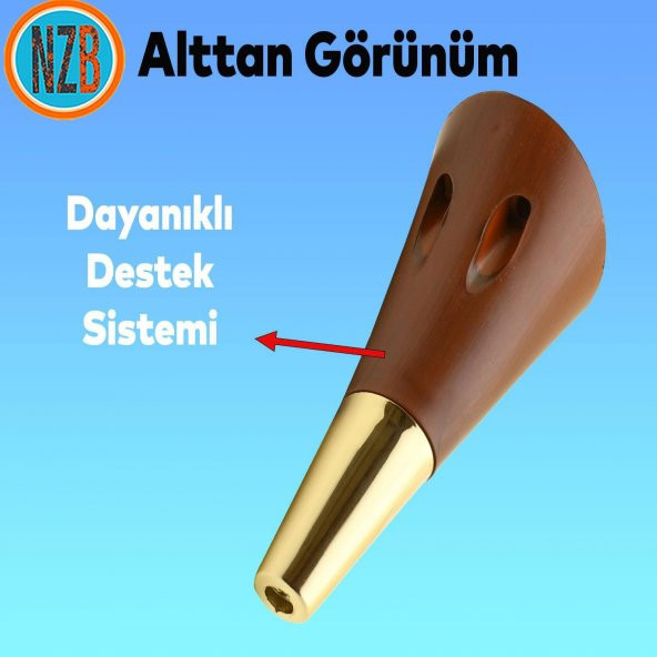 Mobilya Kanepe Sehpa TV Ünitesi Baza Koltuk Ayağı Kahverengi Gold Renk 12 cm Ayak - 4