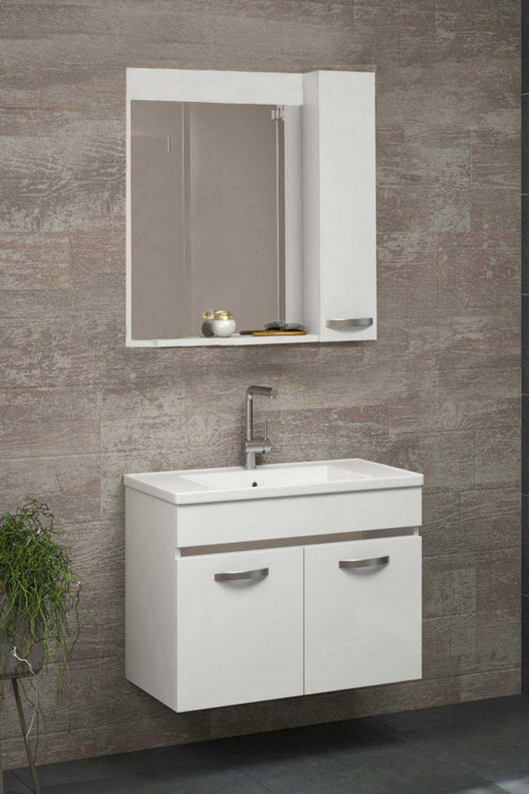 SAFİR BEYAZ 65 cm MDF Banyo Takımı-TAMAMI MDF - HAZIR KURULU - 3