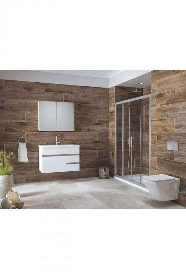 Alfa Banyo ESEN BEYAZ 80 cm LÜX Banyo Takımı- HAZIR KURULU - 4