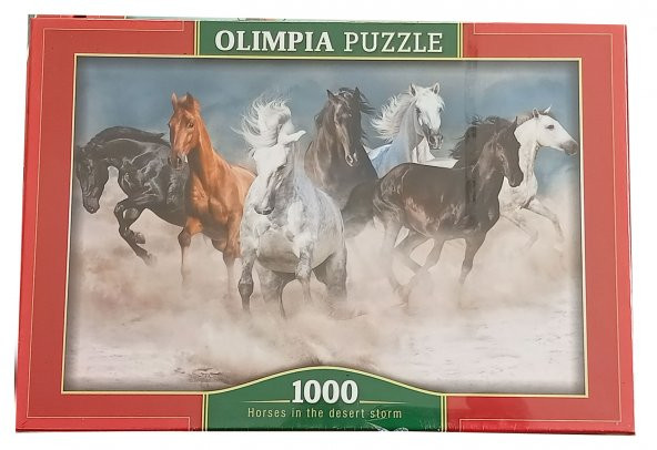 Horses in the desert storm 1000 Parça Puzzle