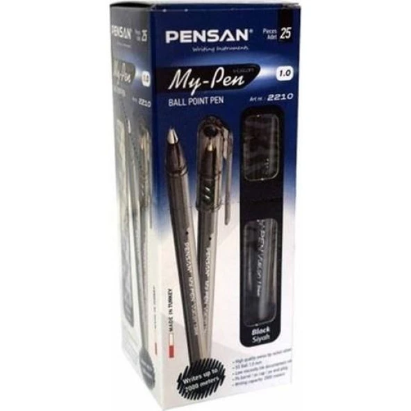 Pensan MY-PEN Tükenmez Kalem 1 mm SİYAH 25 Lİ