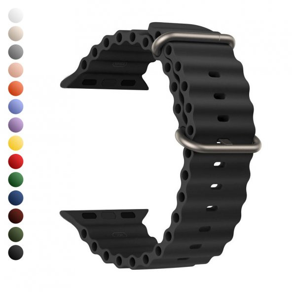 FitCase Apple Watch 38/40/41 mm Uyumlu Ocean Silikon Kordon FC2586