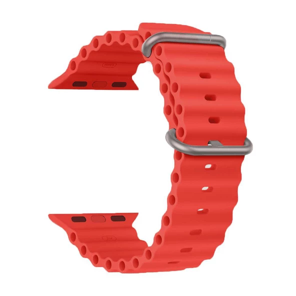 FitCase Apple Watch 42/44/45/49 mm Uyumlu Ocean Silikon Kordon - 4