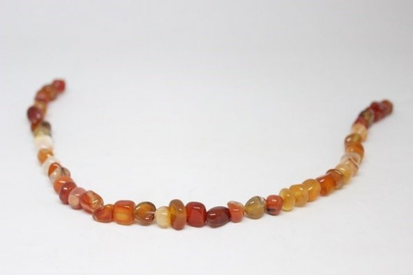 Akik Kahverengi Alacalı 8-10mm Tımbıl Doğal TaşlarAdet - Resim 3