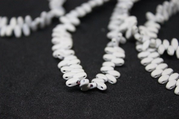 Hematit Taşı Çift Delikli/10 Adet (17515-1) - Resim 3