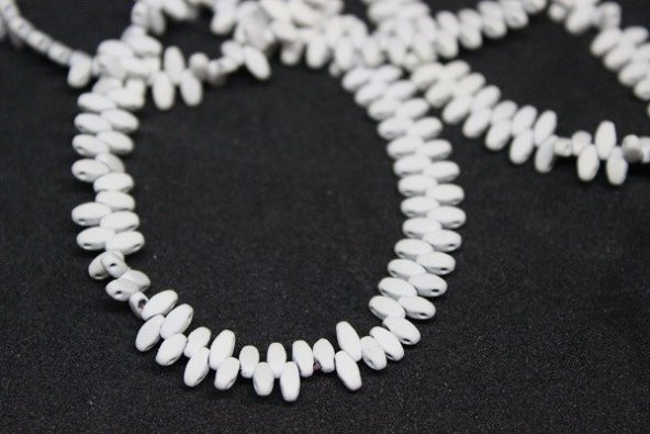 Hematit Taşı Çift Delikli/10 Adet (17515-1) - Resim 5