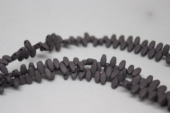 Hematit Taşı Çift Delikli/10 Adet (17505-1) - Resim 3