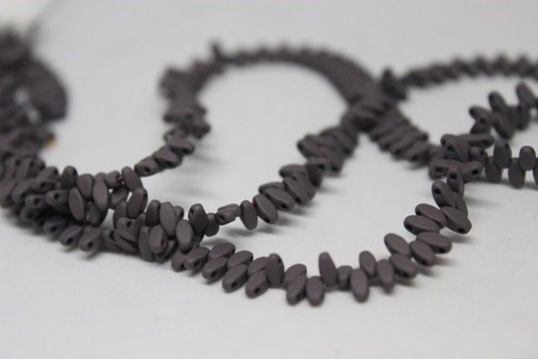 Hematit Taşı Çift Delikli/10 Adet (17505-1) - Resim 4