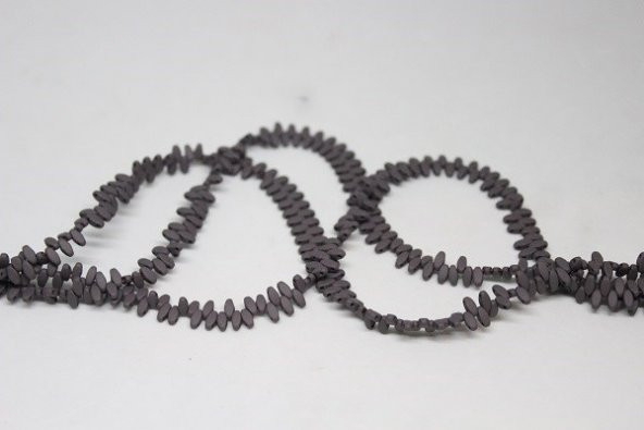 Hematit Taşı Çift Delikli/10 Adet (17505-1) - Resim 5