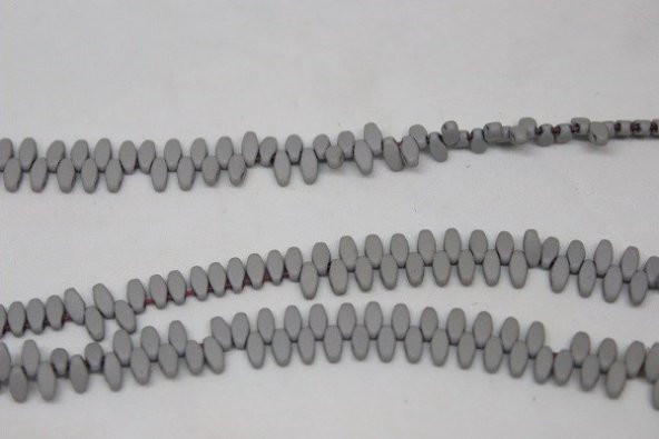 Hematit Taşı Çift Delikli/10 Adet (17495-1) - Resim 3