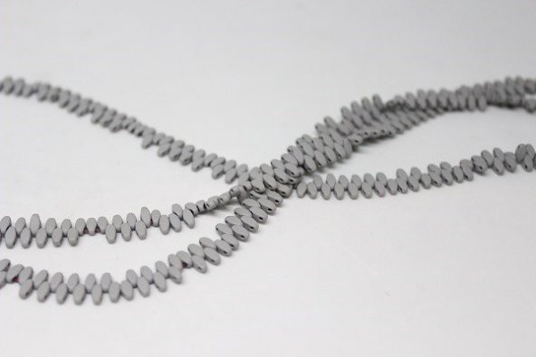 Hematit Taşı Çift Delikli/10 Adet (17495-1) - Resim 6