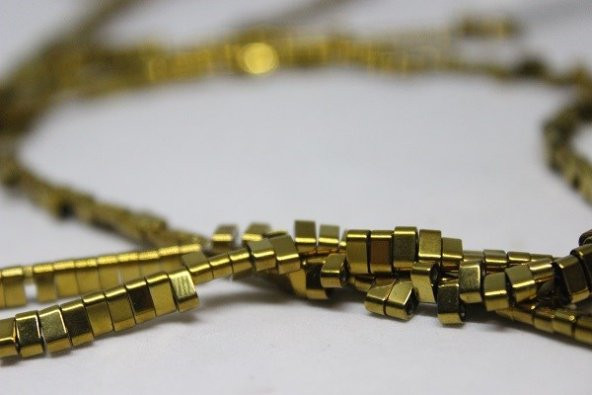 Hematit Taşı Çift Delikli/10 Adet (17465-1) - Resim 2