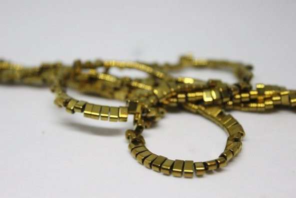 Hematit Taşı Çift Delikli/10 Adet (17465-1) - Resim 4