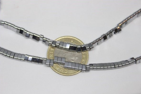 Hematit Taşı Çift Delikli/10 Adet (17460-1) ürün görseli