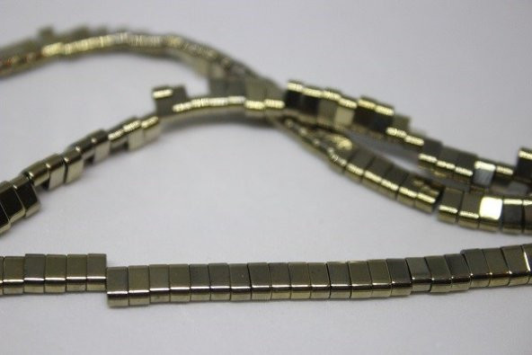 Hematit Taşı Çift Delikli/10 Adet (17450-1) - Resim 2