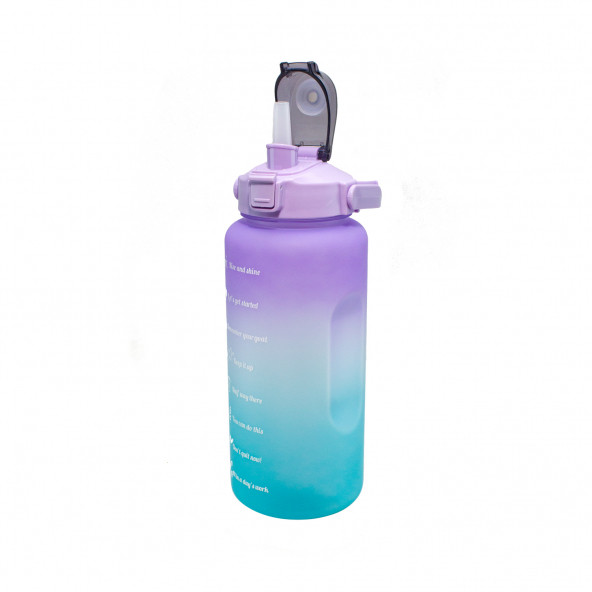 Matara 2 ve 1 Litre 2'Li Suluk Tritan Bpa İçermez Suluk Mor - 5