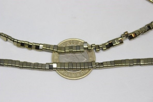 Hematit Taşı Çift Delikli/10 Adet (17450-1) ürün görseli