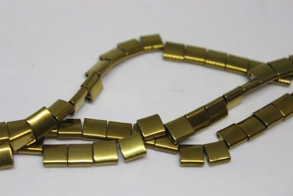 Hematit Taşı Çift Delikli/10 Adet (17385-1) - Resim 4