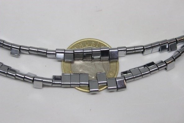 Hematit Taşı Çift Delikli/10 Adet (17380-1) ürün görseli