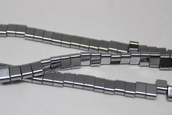 Hematit Taşı Çift Delikli/10 Adet (17380-1) - Resim 3