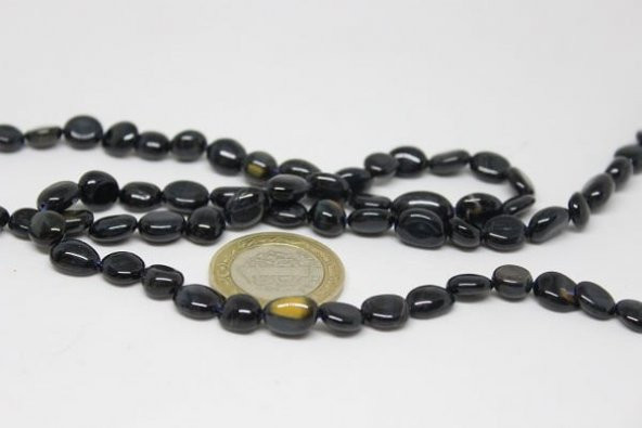 Kaplan Gözü Siyah Doğal Taş/adet - Resim 4