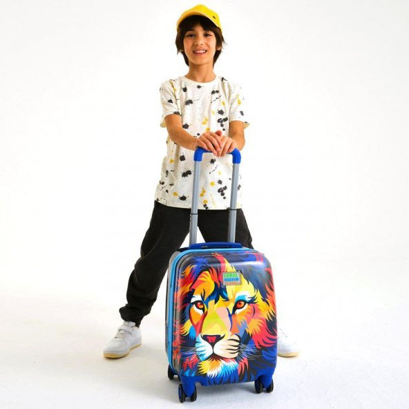 Coral High Minik Boy Çocuk Seyahat Valizi Aslan Desenli 16732