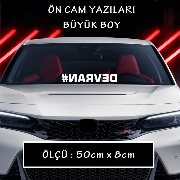 devran yazı sticker - araba motosikler atv kamyon kamyonet cam uyumlu sticker etiket