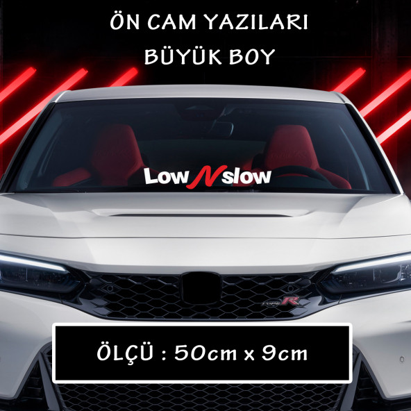low slow sticker yazı cam yazıları - araba motosikler atv kamyon kamyonet cam uyumlu