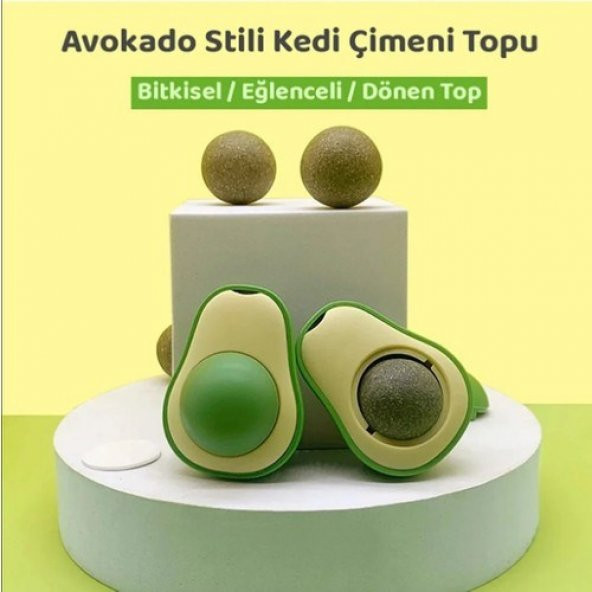 Kedi Nanesi Avokado Catnip Avokado Kedi Otu Topu Avokado Kedi Oyuncağı 1 Adet - 3