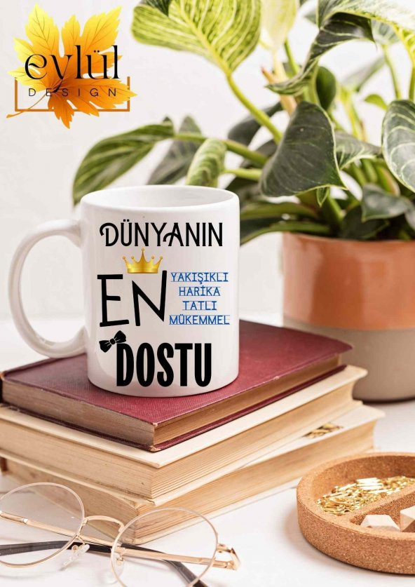 Dünyanın En Harika Dostu Yazılı Özel Tasarım Baskılı Kupa Bardak Doğum Günü Hediye - Resim 2