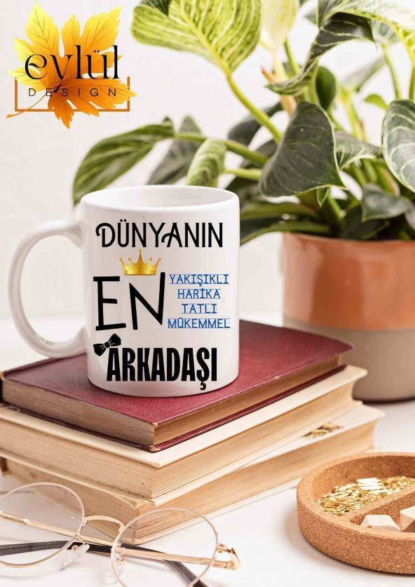 Dünyanın En Harika Arkadaşı Yazılı Özel Tasarım Baskılı Kupa Bardak Doğum Günü Hediye - 2
