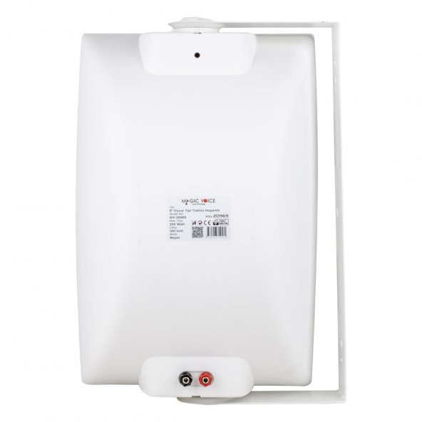 MAGICVOICE MV-20969 20 CM 100 VOLT - 250 WATT 8 İKİ YOLLU TRAFOLU BEYAZ SÜTÜN  HOPARLÖR (DH 8ATW) - 3
