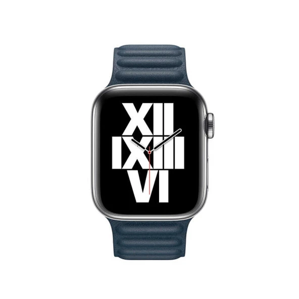 ​​​Apple Watch Ultra 49mm Kordon Saat Değildir. KRD-34 Deri Strap Kayış Lyon Tech  Lacivert
