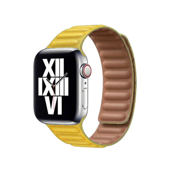 ​​​Apple Watch 40mm KRD-34 Deri Kordon Saat Değildir.  Sarı