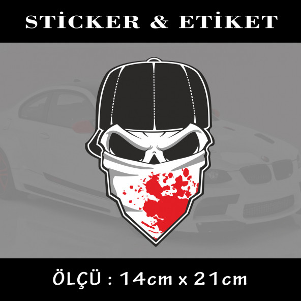 maske fanatik sticker- oto sticker yapıştırma etiket - araba motosiklet dolap kamyon atv uyumlu