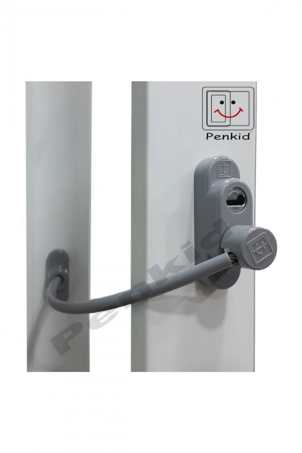 Çelik Halatlı Pvc Pencere Emniyet Çocuk Güvenlik Kilidi - 3