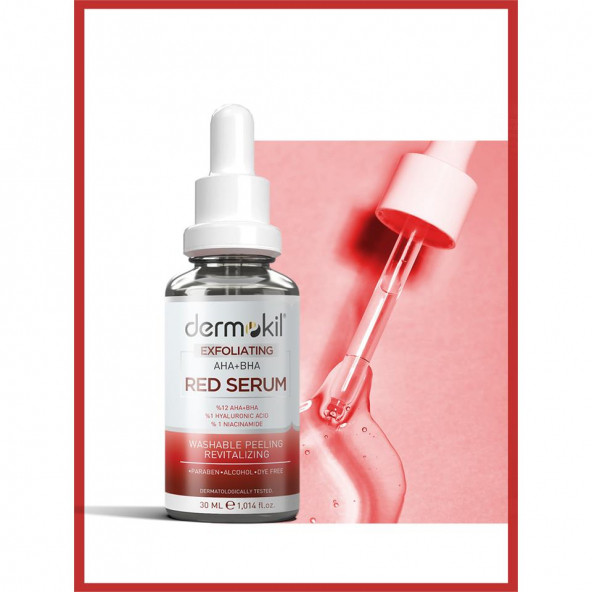 DERMOKİL Exfoliating Aha+Bha Red Serum 30 ml - 3