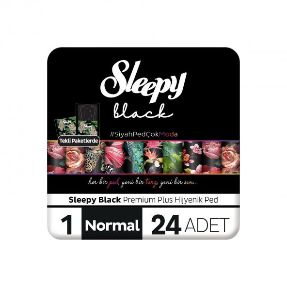 Sleepy Black Natural Ped Super Eco Normal 24'Lü