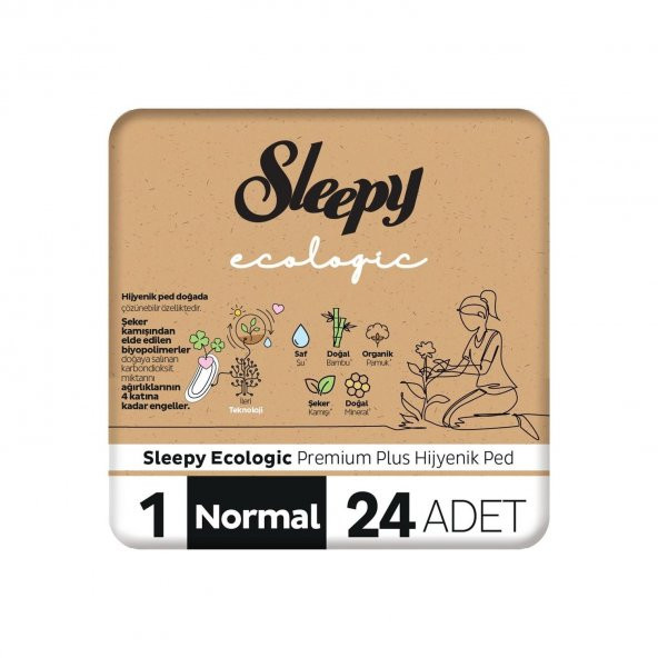 Sleepy Ecologic Premium Plus Hijyenik Ped 24 Adet