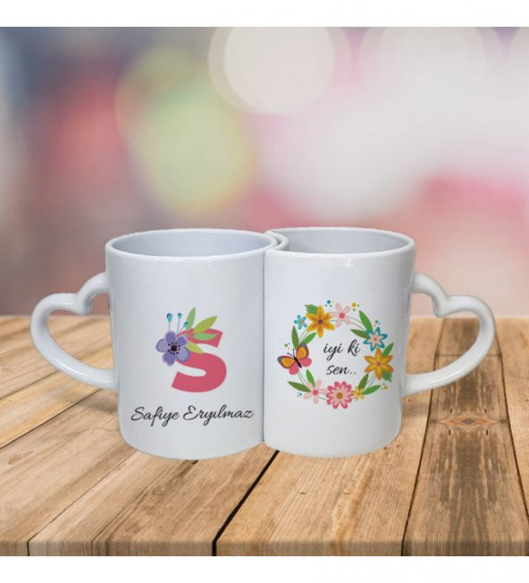 Kişiye Özel Anneler Günü Baskılı Çift Kupa HK2655 ürün görseli