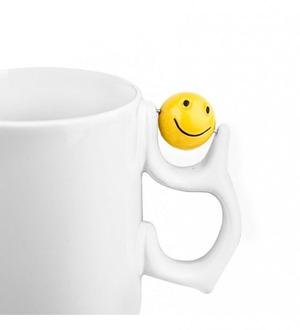 Kişiye Özel Anneler Günü Gülen Yüz Emojili Porselen Beyaz Kupa Bardak HK2653 - Resim 4