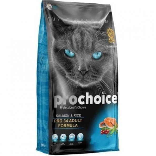 Pro Choice Pro 34 Somon ve Pirinçli Yetişkin Kedi Maması 2 kg