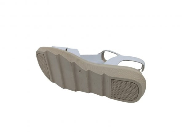 Zerhan C605 Kadın Beyaz Sandalet - Resim 4