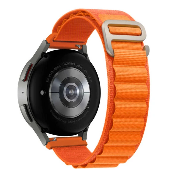 Huawei Watch GT 3 46mm Zore KRD-74 22mm Hasır Kordon Saat değildir.  Turuncu