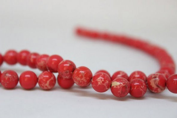 Varisit Taşı Nar Kırmızısı 8mmadet - Resim 2