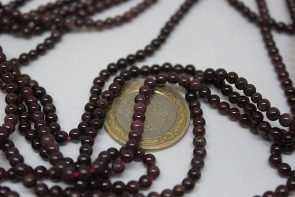 Lal (Granat) (Garnet)Taşı 3mm/adet ürün görseli 1